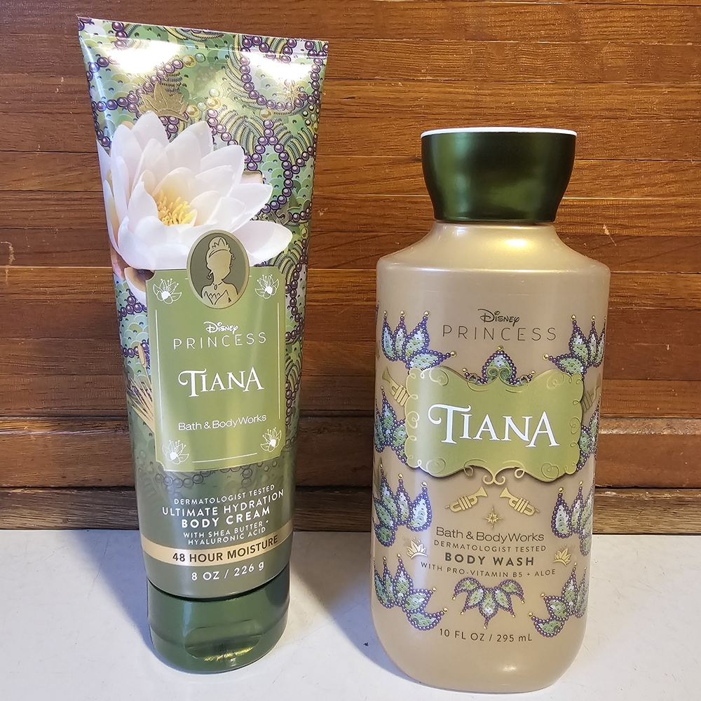 Tiana Disney Princess Bath & Body Works Body Wash And Cream Set